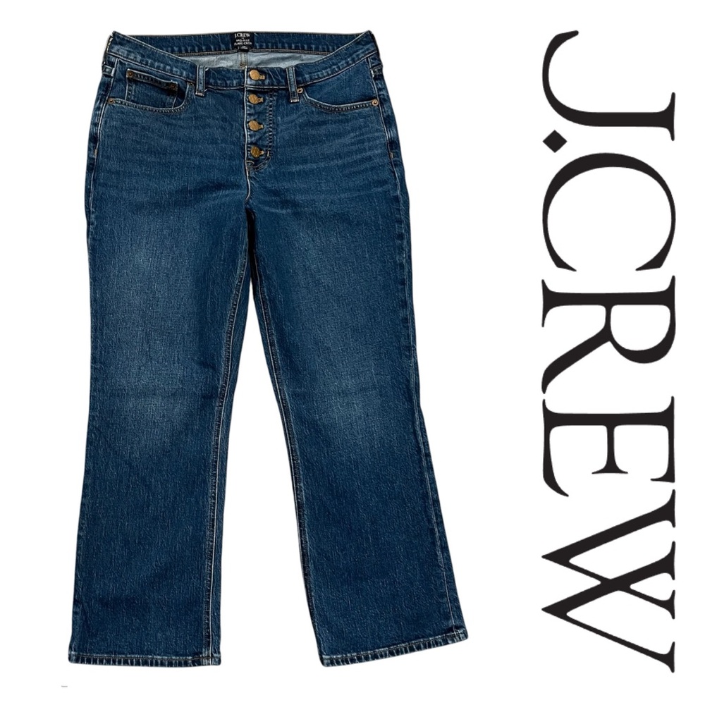 J. CREW Jeans Women’s 29 Blue Mid-Rise Flare Crop LIKE NEW!